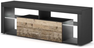 TV galds Vivaldi Meble Everest 2, brūna/pelēka, 1400x330x505 mm