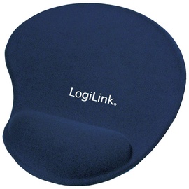 Peles paliktnis LogiLink Mousepad w/Gel Wrist Rest Blue