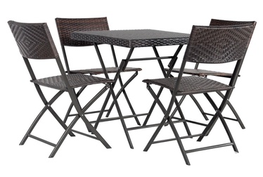 Home4you Nico Garden Furniture Set Brown