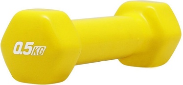 Platinum Fitness Vinyl Dumbbell Yellow 0.5kg