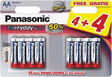 Батарейка Panasonic LR6EPS Everyday Power 4+4 x AA