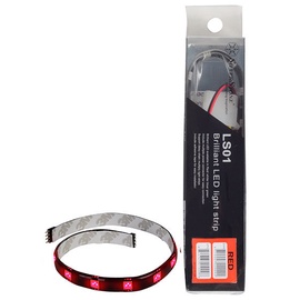 LED juostelė su priklijuojamu tvirtinimu SilverStone, sidabro/raudona