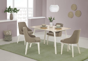 Pusdienu galds Halmar Petrus Beech/White, 1200x850x750 mm