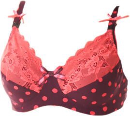 La Bebe Boutique Nursing Bra Wild Peach Polka Dots 32565 80C