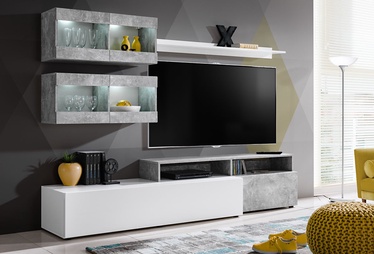 ASM Light Living Room Wall Unit Set White/Grey