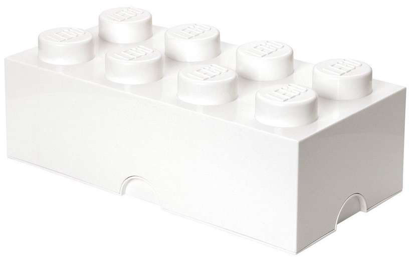 Daiktadėžė LEGO® Storage Brick 8 Large, 12.1 l, balta, 50 x 25 x 18 cm