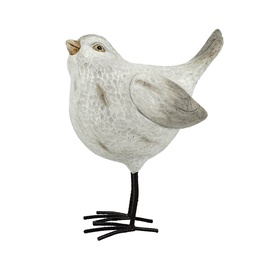 Dekoracija "Paukštis" 90HY1904124, 26 cm x 23 cm x 42 cm, pilka
