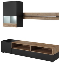 Sekcija Cama Meble PAT Black/Oak 180x39cm