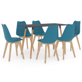 Обеденный комплект VLX 7 Piece Set 3056073, синий/серый