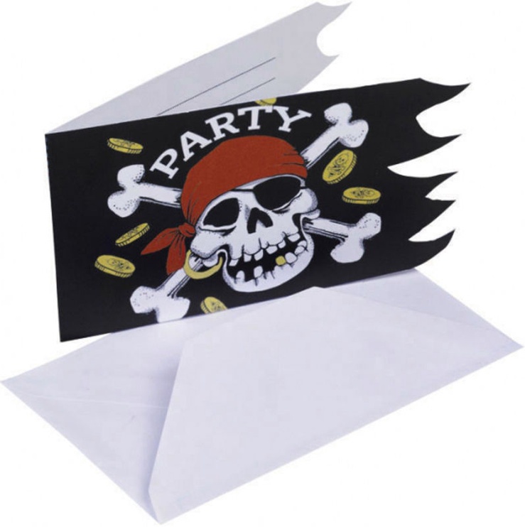 Amscan Jolly Roger Invitations & Envelopes 551943