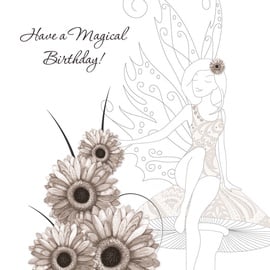 Clear Creations Birthday Fairy Card CL0105