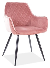Стул для столовой Modern Linea Velvet, розовый, 59 см x 43 см x 82 см