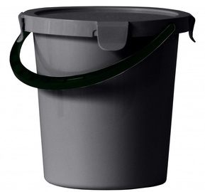 Plast Team Berry Bucket With Lid 29x29x23.8cm 10l Grey