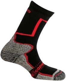 Носки Mund Socks Pamir, черный/красный/серый, 38-41
