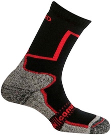 Zeķes Mund Socks Pamir, melna/sarkana/pelēka, 38-41