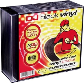Esperanza Vinyl 2094 CD-R 48X 700MB 10 Pack Slim Jewel Case