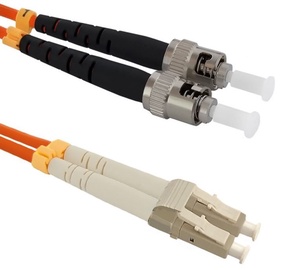 Qoltec Fiber Optic Cable Multimode LC/UPC to ST/UPC 50/125 OM2 2m