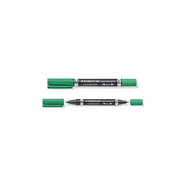 Marker Lumocolor Duo roheline 0,6/1,5mm Staedtler