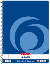 Тетрадь Herlitz Spiral Pad, в линейку, A4, 80 листов