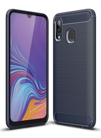 Hurtel Carbon Back Case For Samsung Galaxy A40 Blue