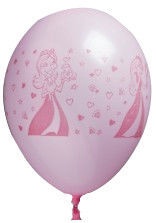 Воздушный шар овальный Viborg Princess 80807H, розовый, 8 шт.