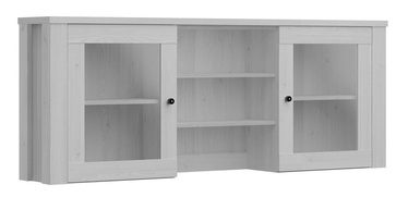 Black Red White Amsterdam Glass Door Cabinet 178x70cm Grey