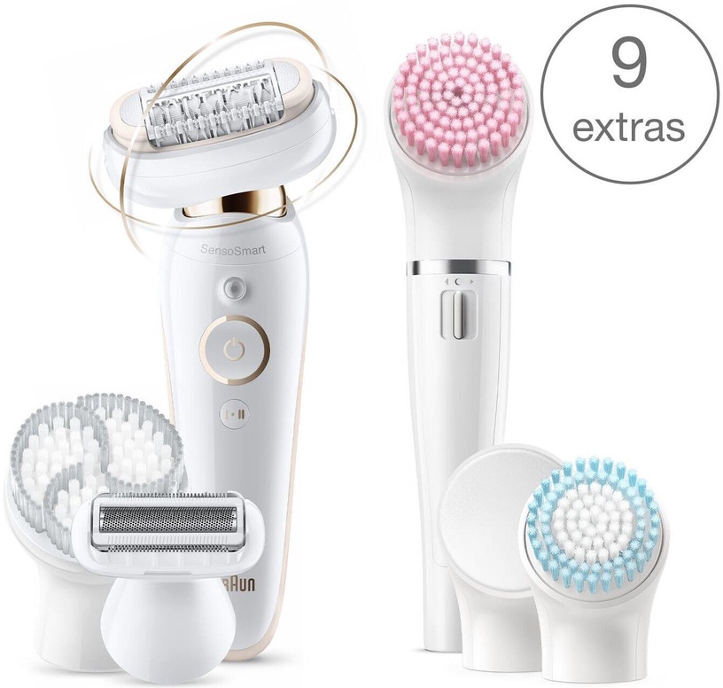 Epilaator Braun Silk-epil 9 Flex SES9100, kuldne/valge