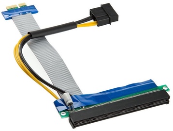 Провод Kolink PCIe x1 to x16 Riser / Molex PCIe, PCI Express 16X Gen3 Female, 0.19 м