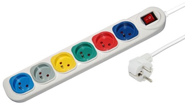 Esperanza Power Strip Rainbow 6 ELK105