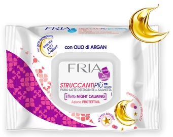 Fria Milk Cleanser With Argan Oil Wet Wipes 20pcs