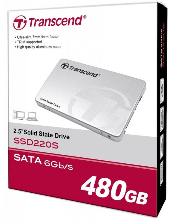 Kietasis diskas (SSD) Transcend 220S, 2.5", 480 GB