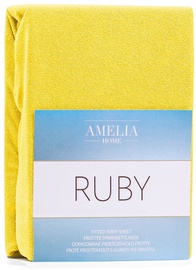 Voodilina AmeliaHome Ruby, kollane, kummiga
