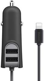 Baseus Energy Station Dual USB/Apple Lightning Car Charger 1m Black