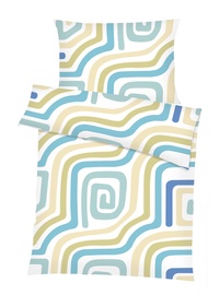 Voodipesukomplekt Domoletti, sinine/valge/roheline, 140x200