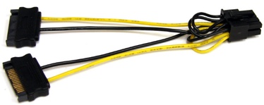 Kaabel StarTech SATPCIEX8ADP 0065030846622, must/kollane, 0.15 m