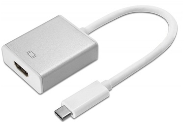 Adapteris Maclean USB-C / HDMI USB 3.1 C male, HDMI female, sidabro