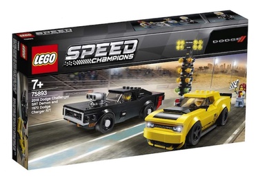Konstruktor LEGO®Speed Champions 75893 2018 Dodge Challenger SRT Demon ja 1970 Dodge Charger R/T