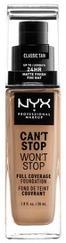 Tonuojantis kremas NYX Can't Stop Won't Stop CSWSF12 Classic Tan, 30 ml