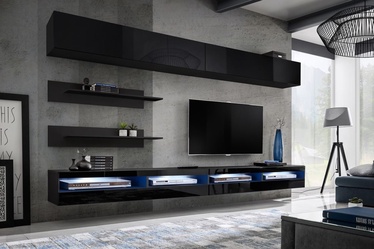 ASM Fly T4 Living Room Wall Unit Set Black