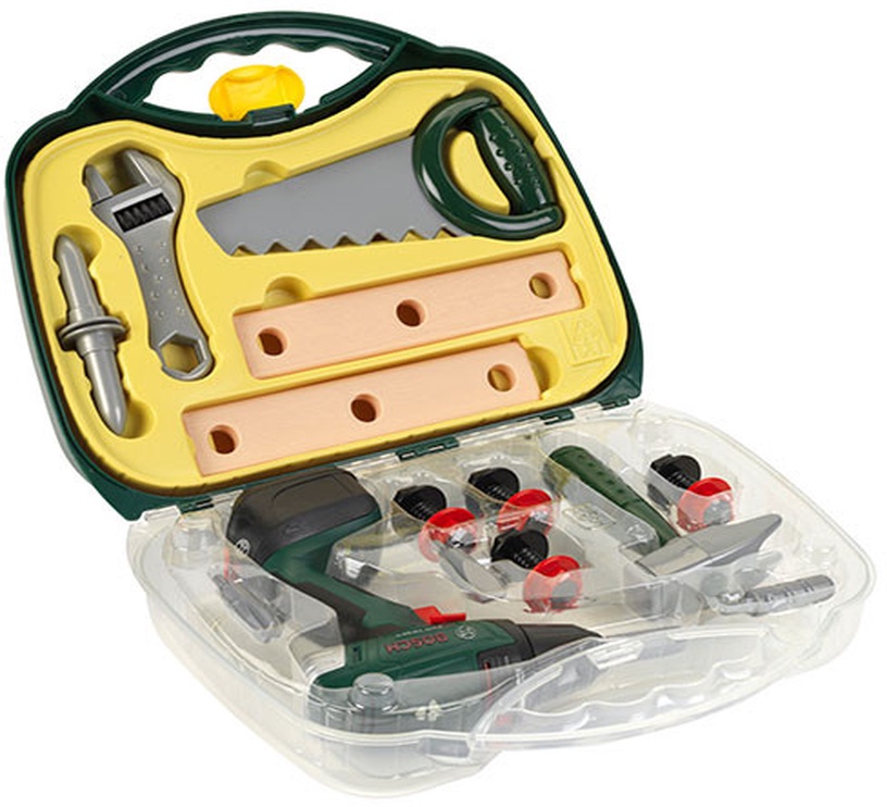 Rotaļu meistara instrumenta komplekts Klein Bosch DIY Case With Cordless Screwdriver II 8584