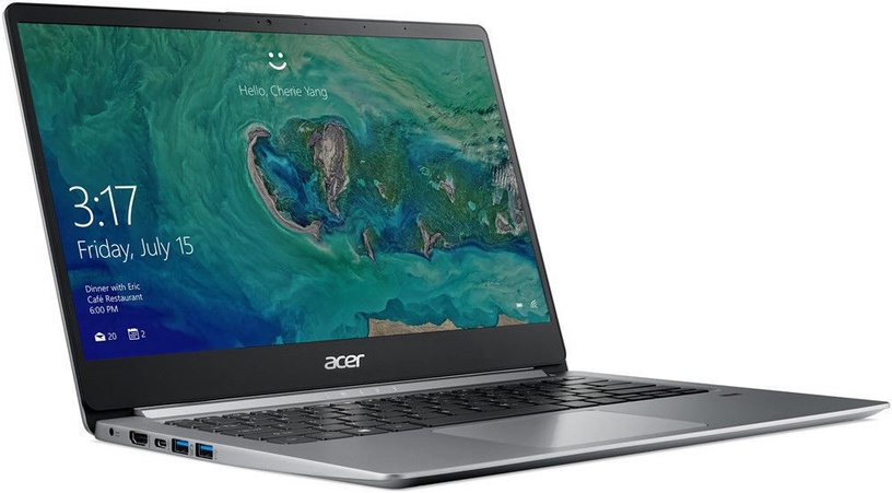 Portatīvais dators Acer Swift 1 NX.GXHEL.002, Intel® Pentium® Silver N5000, 4 GB, 64 GB, 14 ", Intel® UHD Graphics 600, sudraba