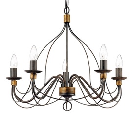 Griestu lustra Ideal Lux Corte SP8 E14, 8x40W, brūna