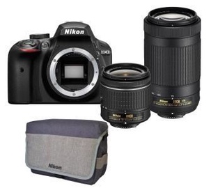Peegelkaamera Nikon D5600 AF-P DX 18-55mm VR+ AF-P DX 70-300 VR + Card 16GB + Bag