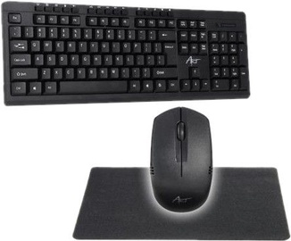 Klaviatūra ART AK-48A Keyboard + Mouse + Mouse Pad Combo Black
