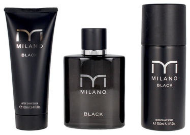 Подарочный набор для мужчин Milano Black 3pcs Set EDT