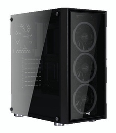 Aerocool Case Quartz REVO Tempered Glass Black