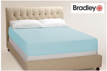 Voodilina Bradley Cotton 125598, helesinine, 90 x 200 cm, kummiga
