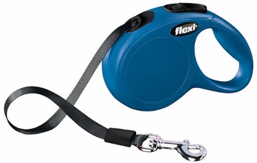 Automātiskā pavada Flexi New Classic Tape S, zila, 5 m