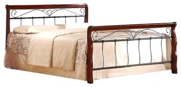 Gulta Halmar Veronica Antique Cherry/Black, 219x162 cm, ar režģi