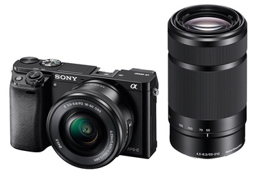 Sistēmas fotoaparāts Sony Alpha A6000 + 16-50mm / 55-210mm KIT